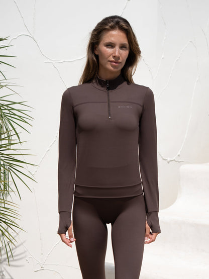 Half Zip Sweater Mocca