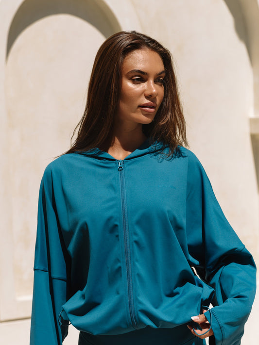 Studio Flow Jacket Deep Fjord forfra